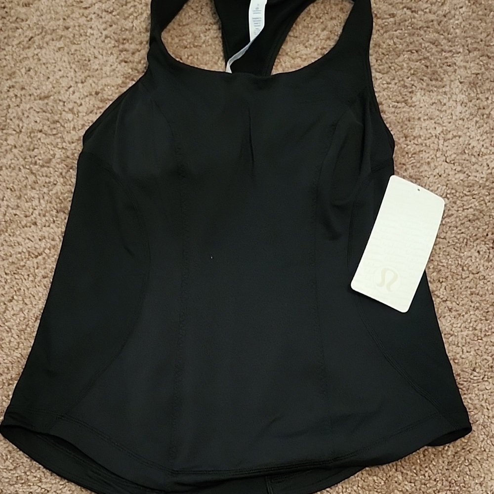 Lululemon Athletica Black Cardic Kick Tank Top New With Tag